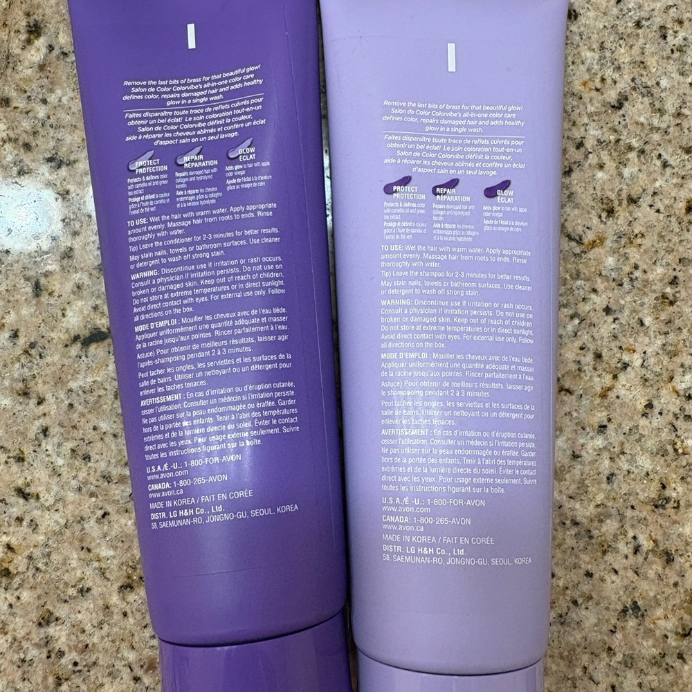 Avon Color Vibe Purple Hair Care Shampoo and Conditioner Set - Picture 2 of 3